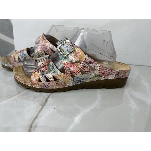 FLEXUS Spring Steps DELPHIS SLIDES  Slip On SANDALS Women Sz 11 Shoes Flats - Picture 2 of 9